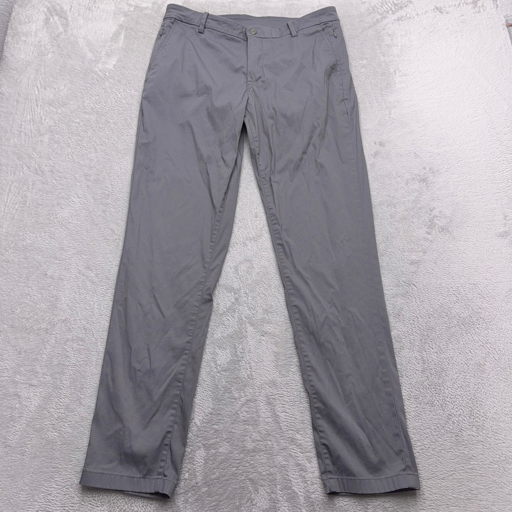 Birddogs Pants Mens 34x32 Grey Boomstick Built-in Liner Chino Slim Stretch